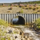 Creek and culvert along the Alaska highway in Yukon, Canada